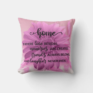 Mooie Floral HOME IS WAAR... Kussen