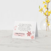 Mooie Floral Jubileum Kaart (Gele Bloem)