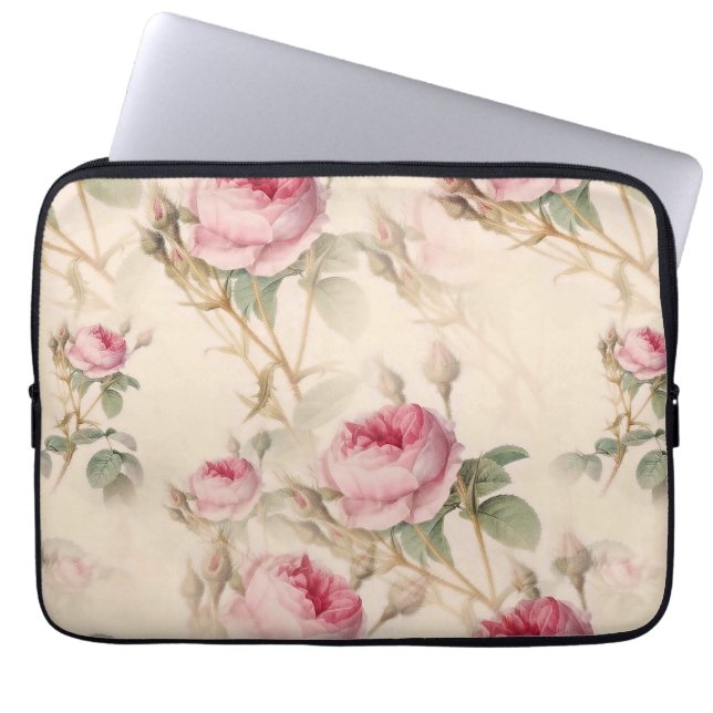 Mooie  Floral Laptop Sleeve (Voorkant)