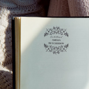 Mooie Floral Line Art Book Bord Zelfinktende Stempel