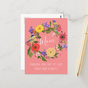 Mooie, floral met Happy Moederdag Briefkaart