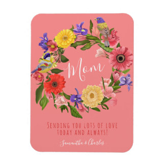 Mooie, floral met Happy Moederdag Magneet