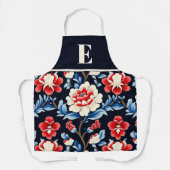 Mooie Floral Monogrammed Schort (Voorkant)