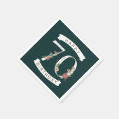 Mooie Floral Numeras 70th Birthday Servet (Hoek)