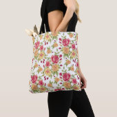 Mooie Floral ontworpen Canvas tas (Dichtbij)