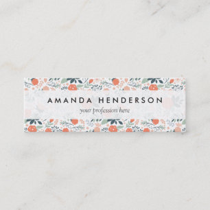 Mooie Floral Pattern Girly Mini Visitekaartje