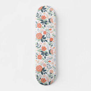 Mooie Floral Pattern Girly Skateboard