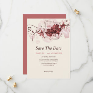 Mooie Floral-regeling bespaart de datum Save The Date
