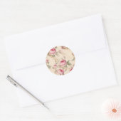 Mooie  Floral Ronde Sticker (Envelop)