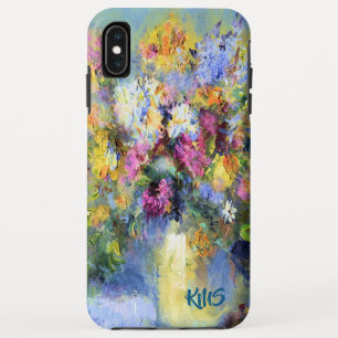 Mooie, Floral-schilderende mobiele telefoontas iPhone XS Max Hoesje