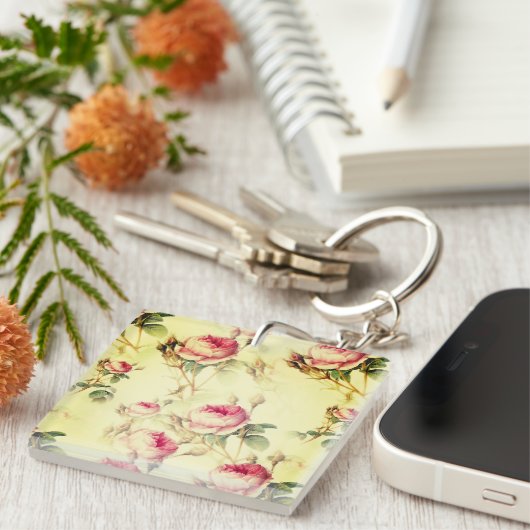 Mooie Floral Sleutelhanger (Voorkant Rechts)
