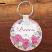 Mooie Floral-Sleutelhanger Sleutelhanger (Voorkant)