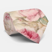 Mooie Floral Stropdas (Opgerold)