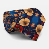 Mooie Floral Stropdas (Opgerold)