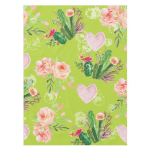 Mooie Floral waterverf Cactus Tafelkleed