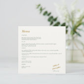 Mooie Floral Waterverf Wedding Menu (Staand voorkant)