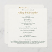 Mooie Floral Waterverf Wedding Programma (Voorkant / Achterkant)