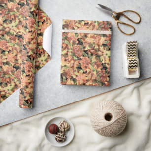 Mooie, florale achtergrond, elegant, herfst cadeaupapier