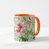 Mooie florale mok met gedrukte koffie (Voorkant rechts)