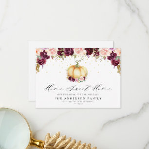 mooie florale Thanksgiving bewegende aankondiging