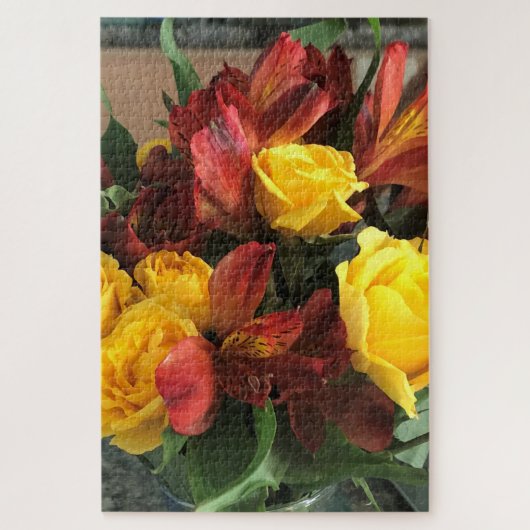 Mooie Florals Large Jigzaag Puzzle Legpuzzel (Verticaal)