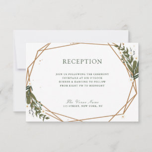 mooie florgeometrische RSVP-kaart RSVP Kaartje