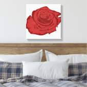 Mooie Flower Design Roos nr. 1 Canvas Afdruk (Insitu (Slaapkamer))