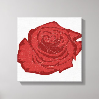 Mooie Flower Design Roos nr. 1 Canvas Afdruk