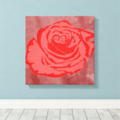 Mooie Flower Design Roos nr. 2 Canvas Afdruk (Insitu (Houten vloer))