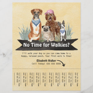 Mooie Flyer Scheurvel voor Honden Uitlaten Zwart S