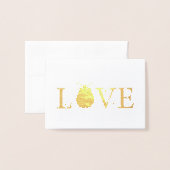 Mooie Folie 'Love Bug' Kaarten (Voorkant met envelop)