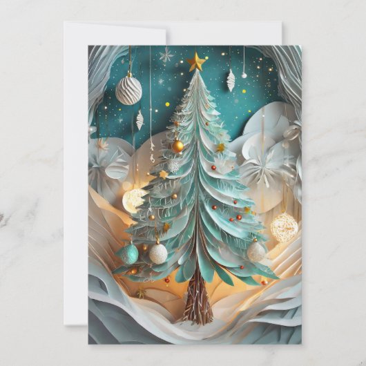 Mooie Forest Holiday Party uitnodiging (Voorkant)