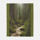 Mooie Forest Scene Fleece Deken (Voorkant)