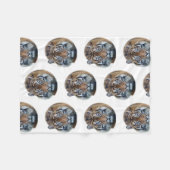 Mooie foto van Bengal Tiger Face Fleece Deken (Voorkant (Horizontaal))