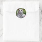 Mooie foto van White Tiger Ronde Sticker (Tas)