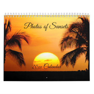 Mooie foto's van Zonsondergangen, agenda voor midd Kalender