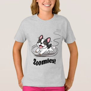 Mooie Franse Bulldog Grappige Zoomies Meisjes Tshi T-shirt