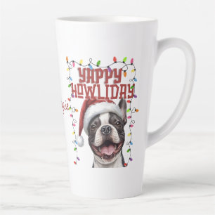 Mooie Franse Bulldog Kerstverlichting Latte Mok
