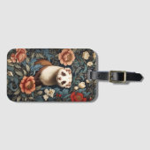 Mooie fret William Morris geïnspireerd Bagagelabel (Voorkant (horizontaal))