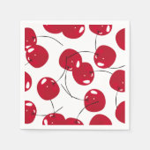 Mooie frisse rode kersen thema servetten (Voorkant)