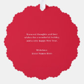 Mooie Frost Foto Ornament Kerst Kaart (Achterkant)