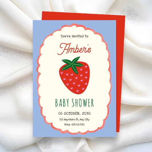Mooie fruit baby shower kaart