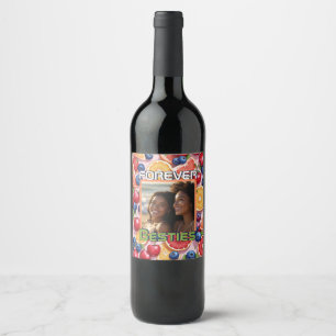 Mooie fruit thema wijnlabel wijn etiket