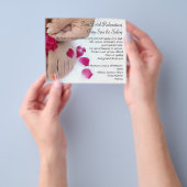 Mooie Fuchsia Roze Roze Pedicure Salon Flyer (Hand)