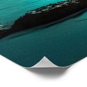 Mooie Full Moon Beach Ocean Sterrennacht Poster (Hoek)