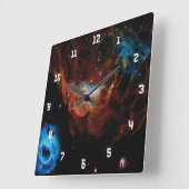 Mooie Galaxy Vierkante Klok (Hoek)