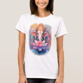 Mooie ganesha en lotus t-shirt (Voorkant)