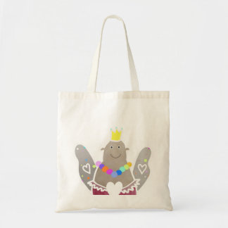 Mooie gans en een kroon tote bag