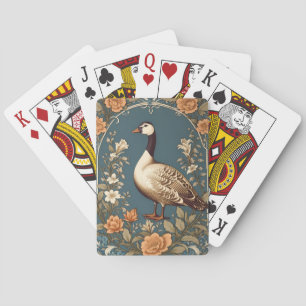 Mooie  gans William Morris Geïnspireerd Pokerkaarten