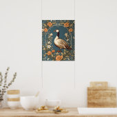 Mooie  gans William Morris Geïnspireerd Poster (Keuken)
